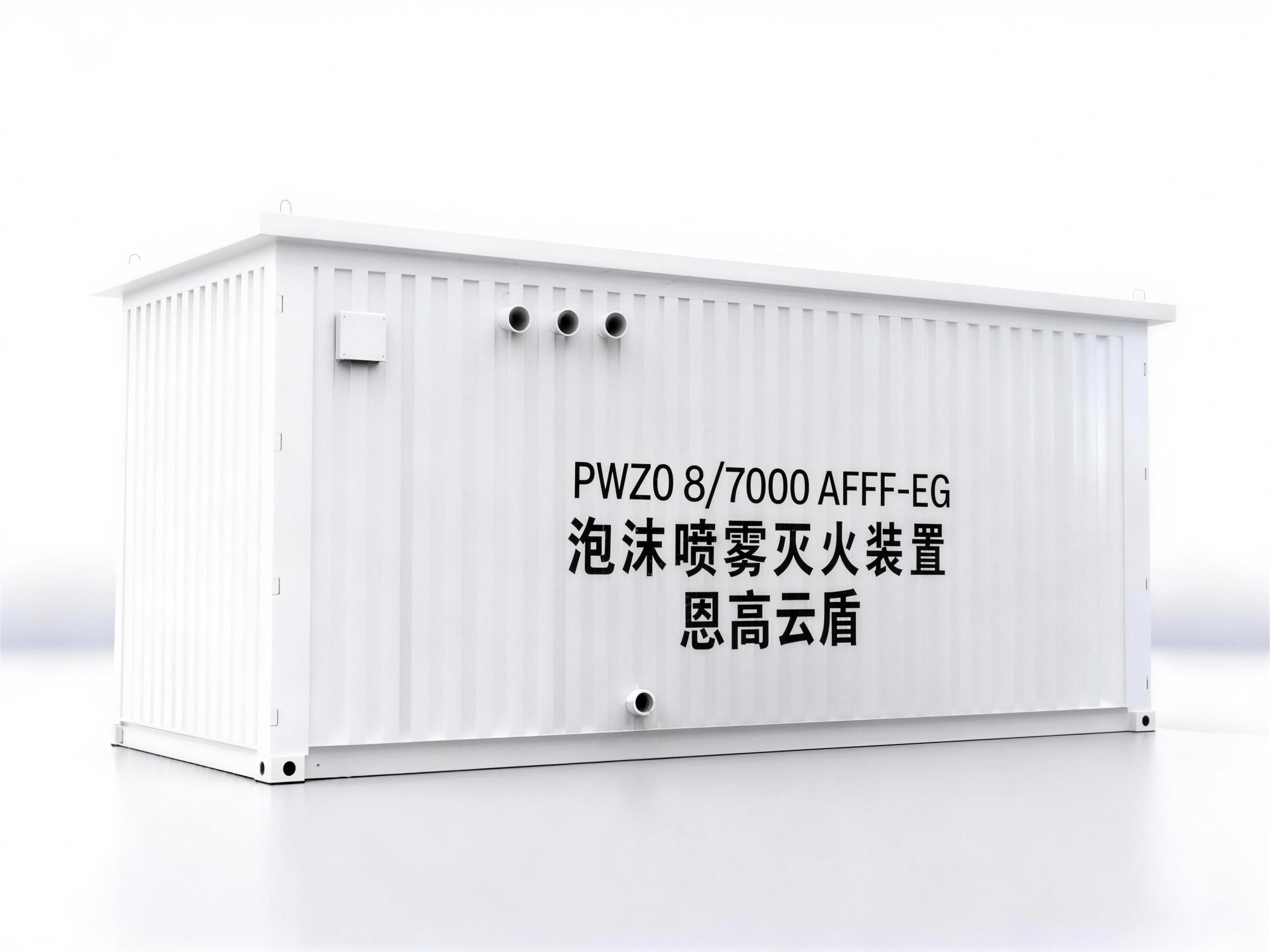 合成泡沫喷雾灭火装置白色预制舱